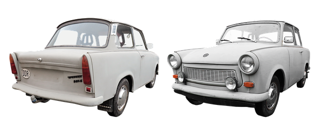 Trabant zepředu a zezadu